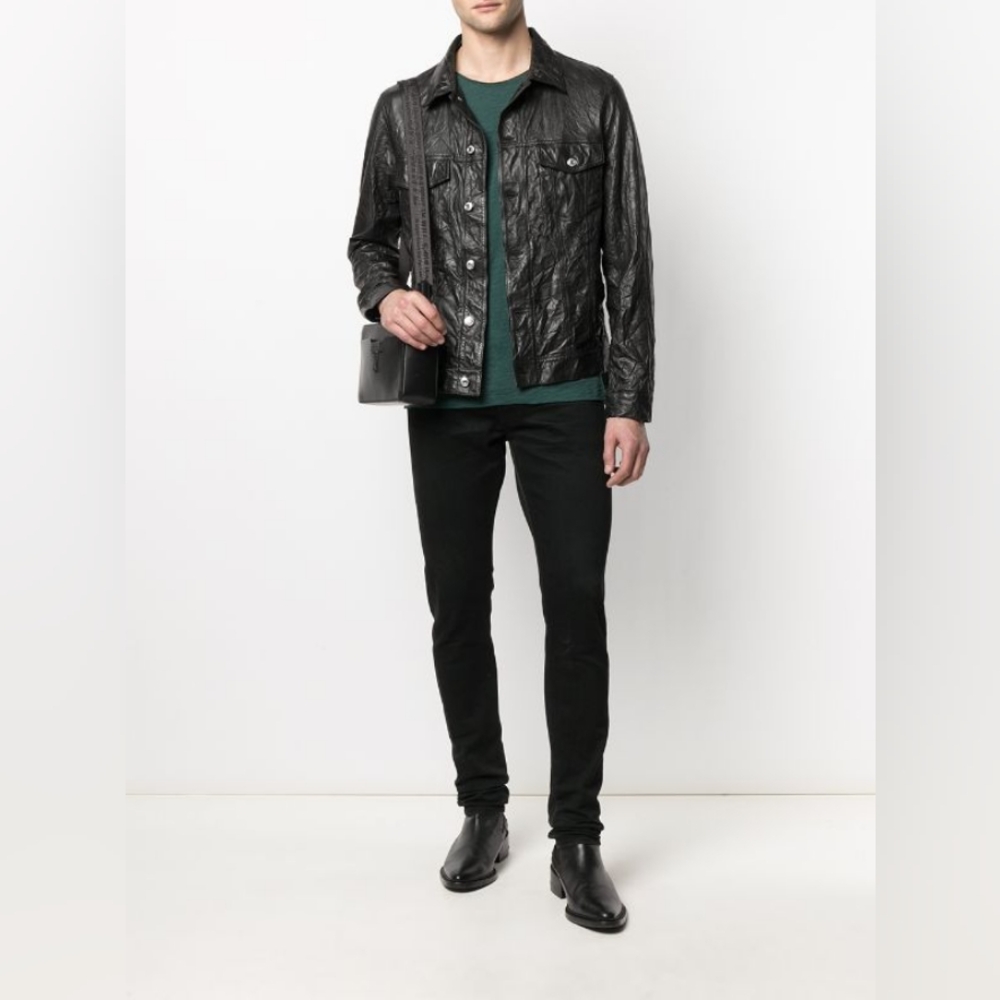 Zadig&VoltaireBase crinkle leather jacket - Picture 3 of 14